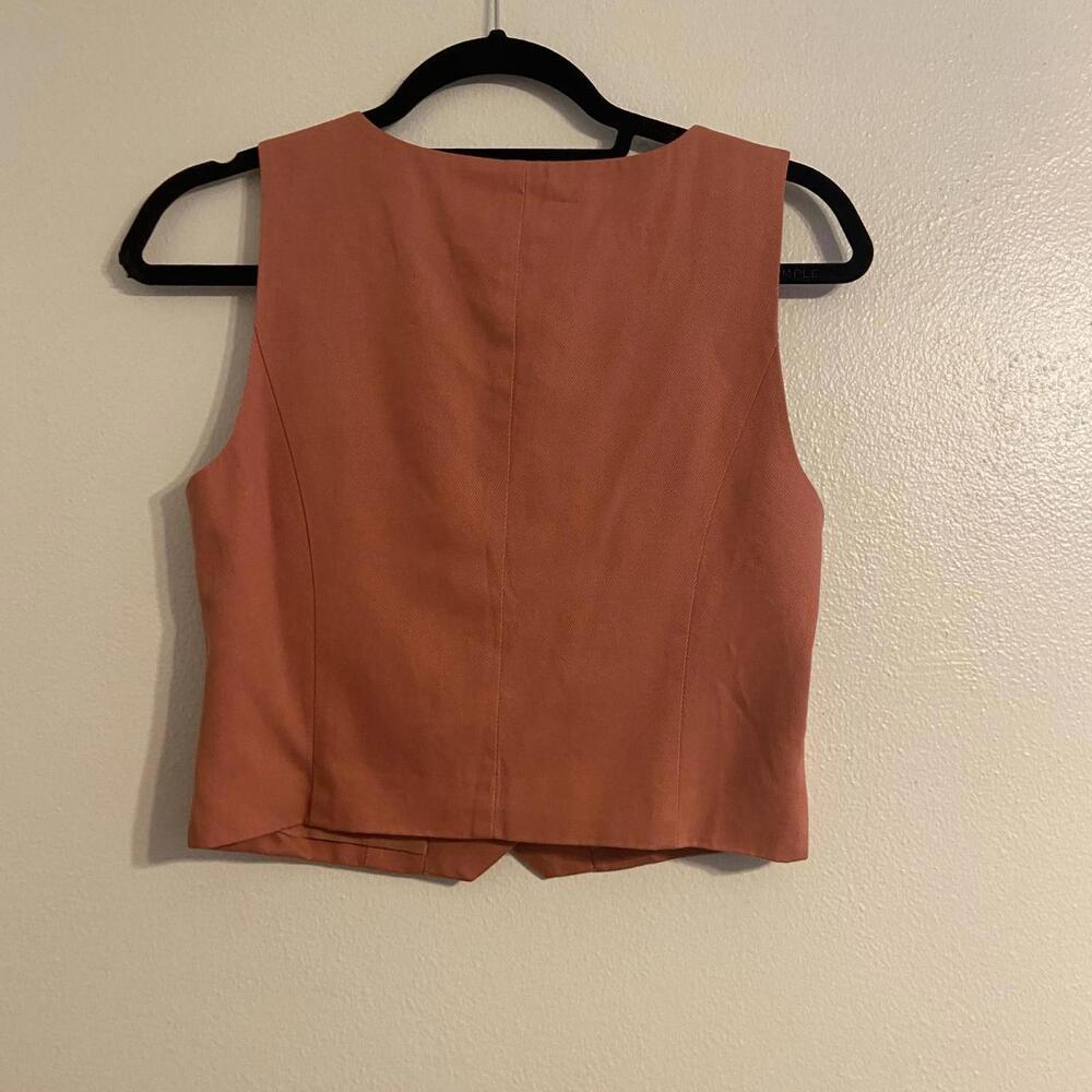 Madewell Katrina Crop Vest Top Dried Rose Size 2 - Picture 3 of 4